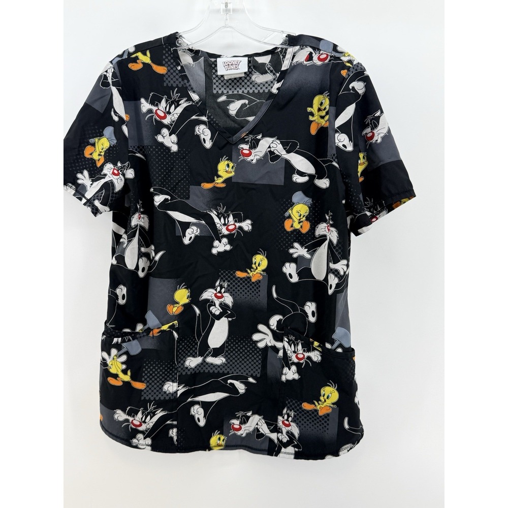 Looney‎ Tunes Scrubs Medical Scrub Top Size Medium C36